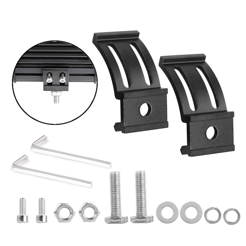 Muto-Beam Mounting Brackets for LED Lights, Muto-Beam 2PCS Universal Adjustable Base Brackets for LED Pods Light Bars Bracket for Truck Driving Light Bracket for UTV ATV Car Fog Light - Image 1